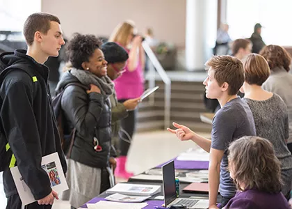 Students at an event