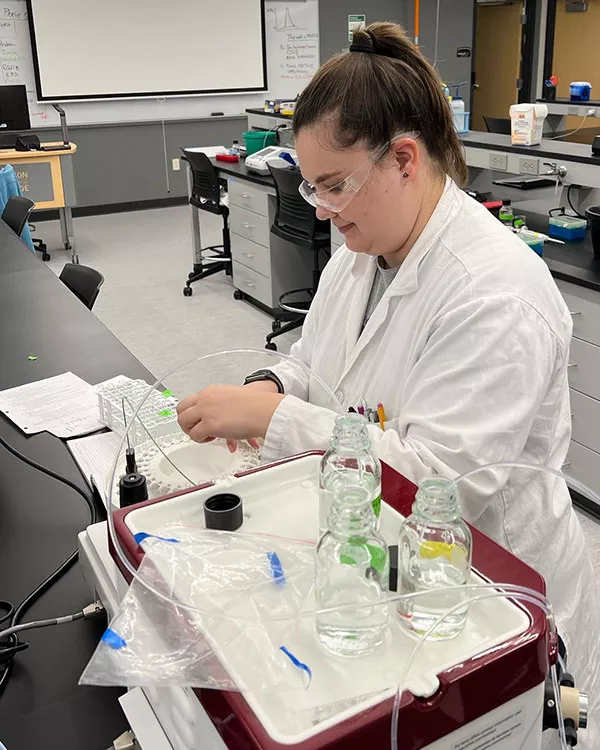 biotechnology student in lab