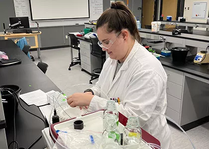 biotechnology student in lab