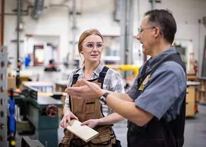 Cabinetmaking and Millwork Instructor and Student