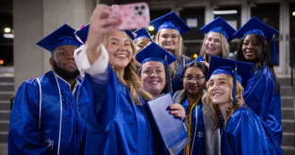 Madison College posing for a selfie. 