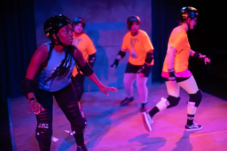 Scene from the Roller Derby Play