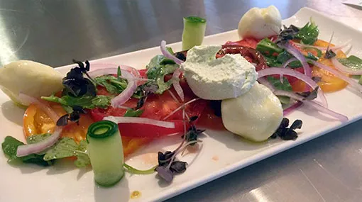 delicious-looking salad on a dish ready for serving