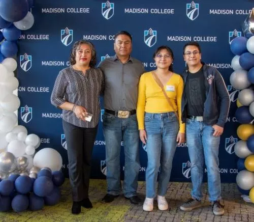 A graduate at the Triunfadores Graduation Celebration.