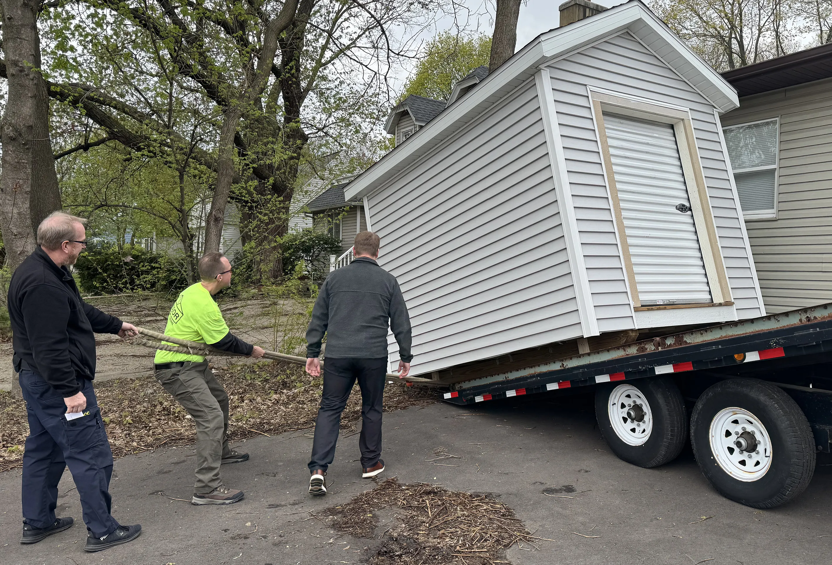 Madison College/DOC carpentry program donation to Porchlight