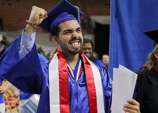 person in grad cap and gown