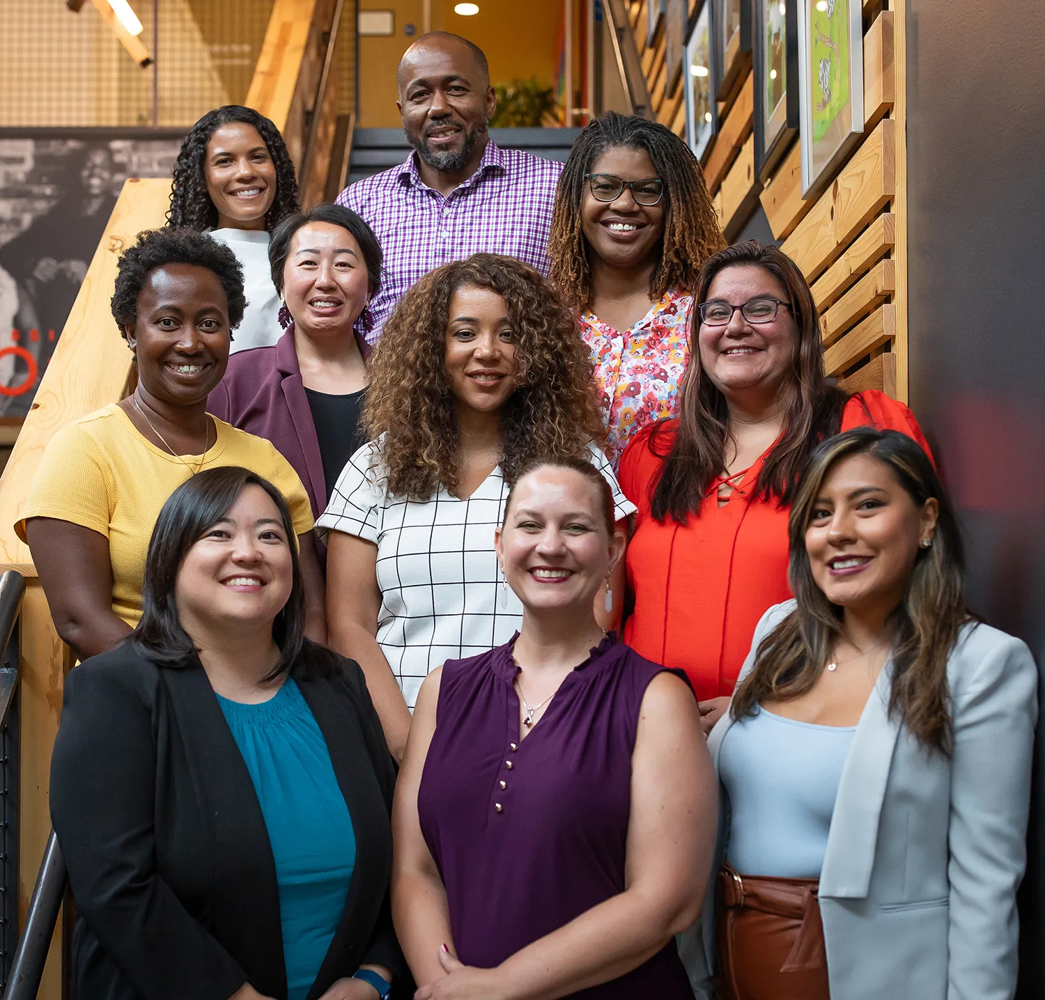 Dr. Jimmy Cheffen poses with colleagues on campus.