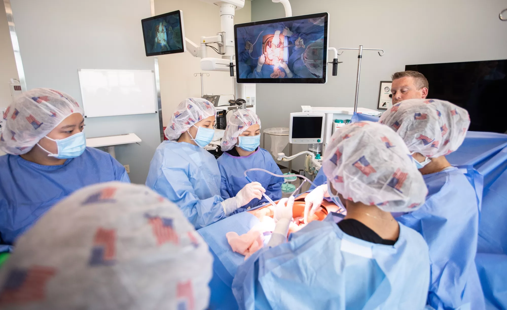 Students and instructors in Madison College's newly expanded Surgical Technology space.
