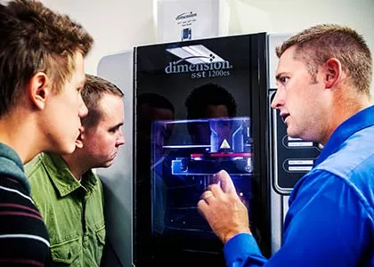 Mechanical Design Technology Image of Instructor and Students