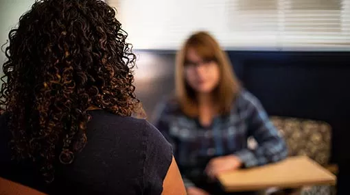 in session with a counselor