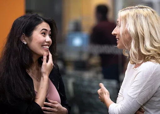 students in conversation