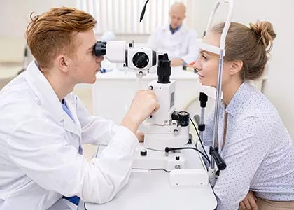 person looking into someone's eyes