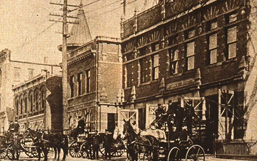 Old Timey Photo of Brick Building