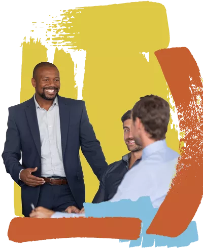 professional colleagues in conversation