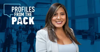 Photo of Nicole Sandoval with the Profiles from the Pack.