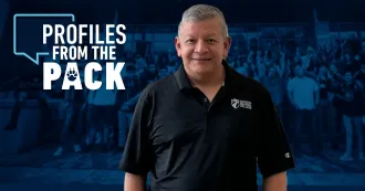 Profiles from the Pack logo with photo of Alejandro Nilson Riano wearing a dark blue shirt.