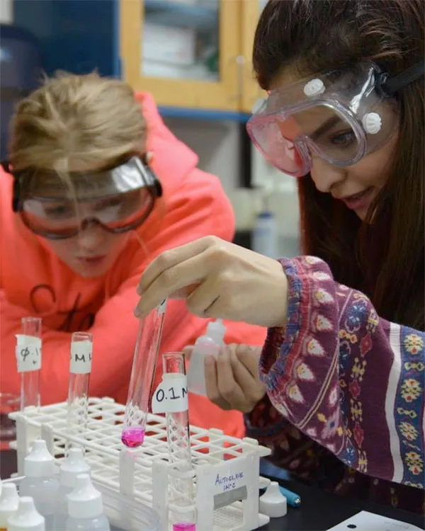 chemistry students at Reedsburg campus