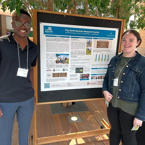 Madison College research students and their poster presentation