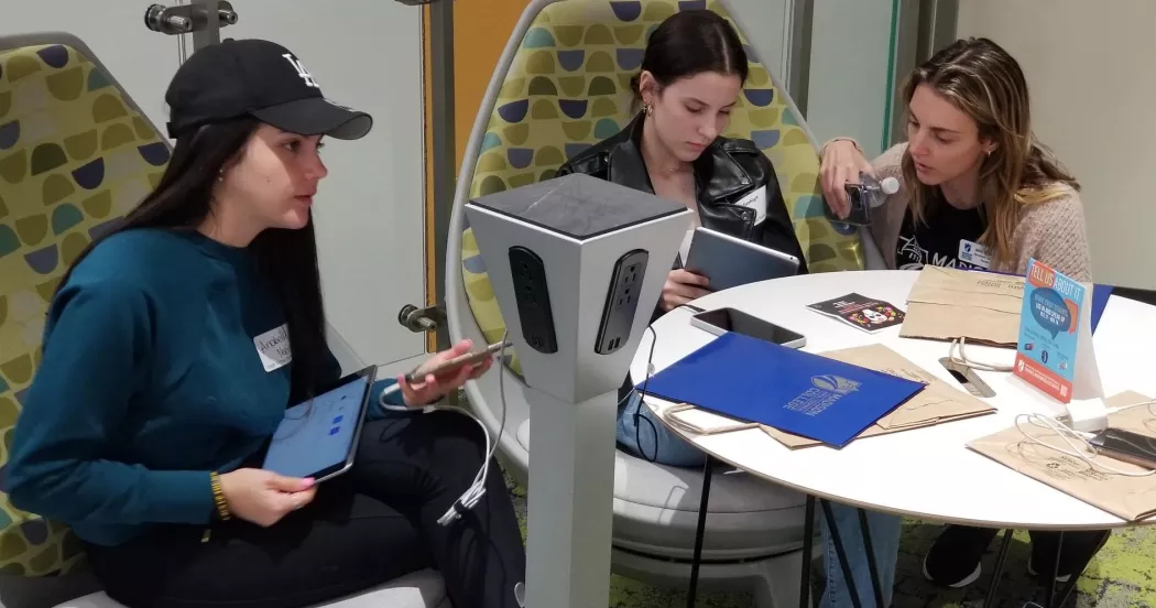 Students fill out applications at the Scholars of Promise Apply Day last year.