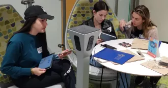 Students fill out applications at the Scholars of Promise Apply Day last year.