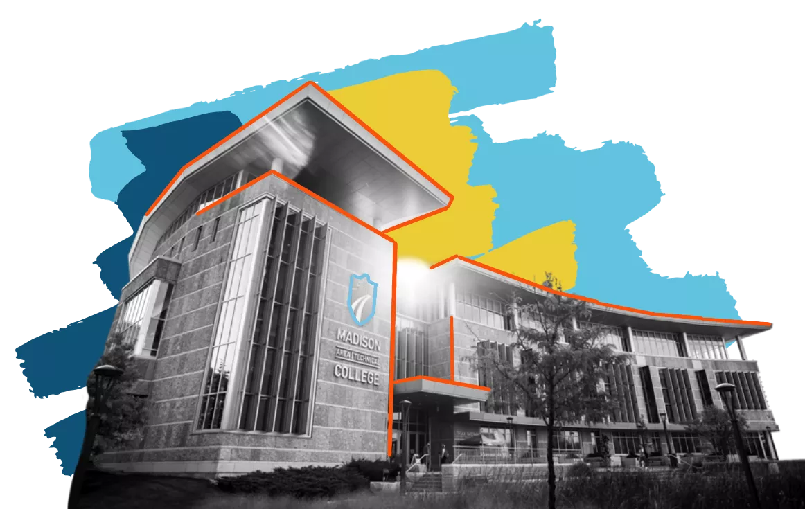 Illustration of campus building