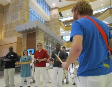 Madison College World Drumming Ensemble performing